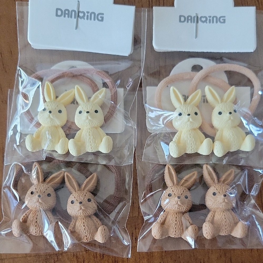 Bunny Hair Ties Set
